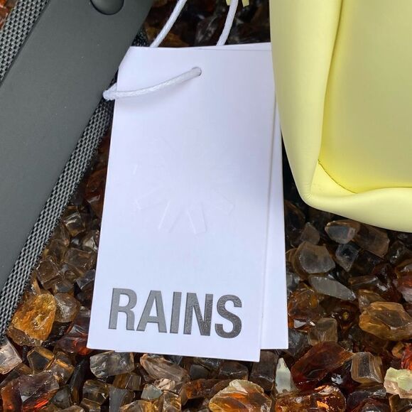 Rains Box Crossbody/Shoulder Bag Yellow (Straw) New! New w/Tag (NWT) Retail $110 - Picture 8 of 8